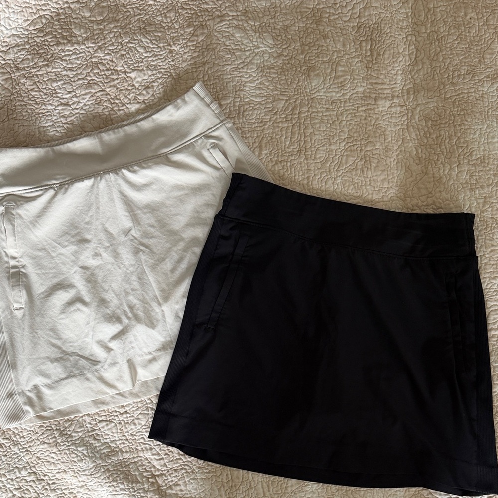Women’s skirt set, black and cream